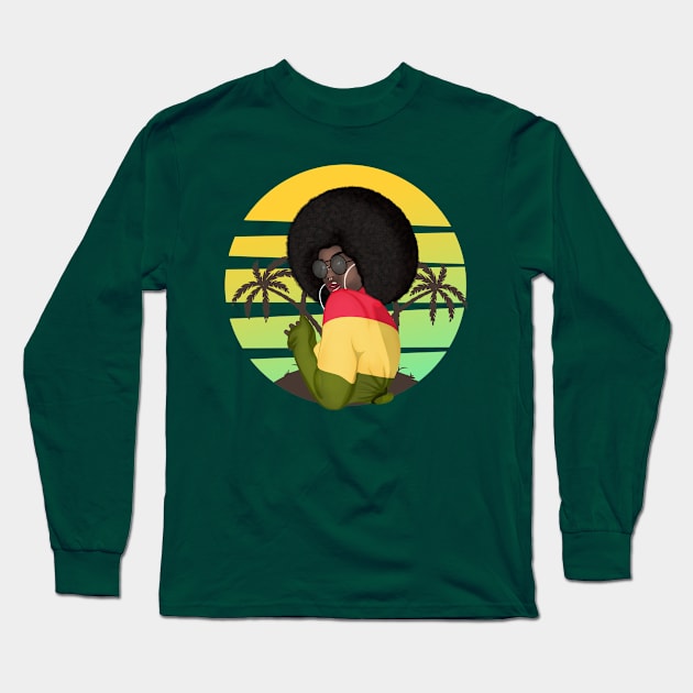 AFRO TEE Long Sleeve T-Shirt by PGART